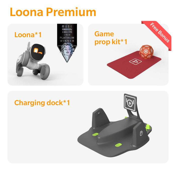 Loona Premium Okos Robot, AI PETBOT Töltő Dokkolóval, KEYi Tech